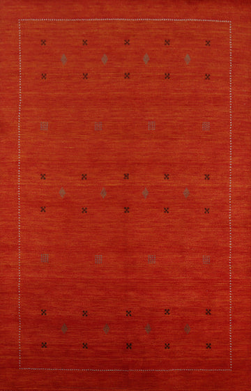 Handmade Wool Gabbeh Indian Area Rug 5x8