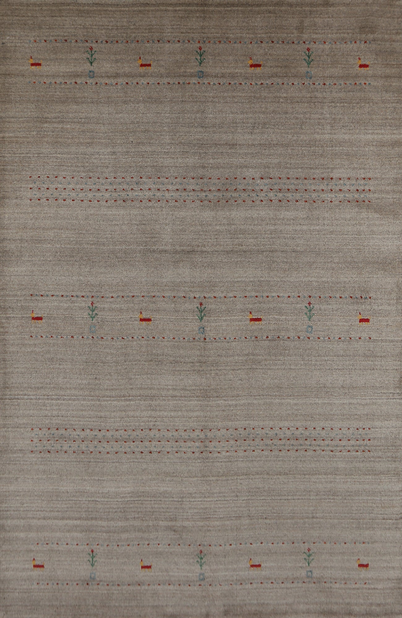 Tribal Gabbeh Indian Area Rug 5x8