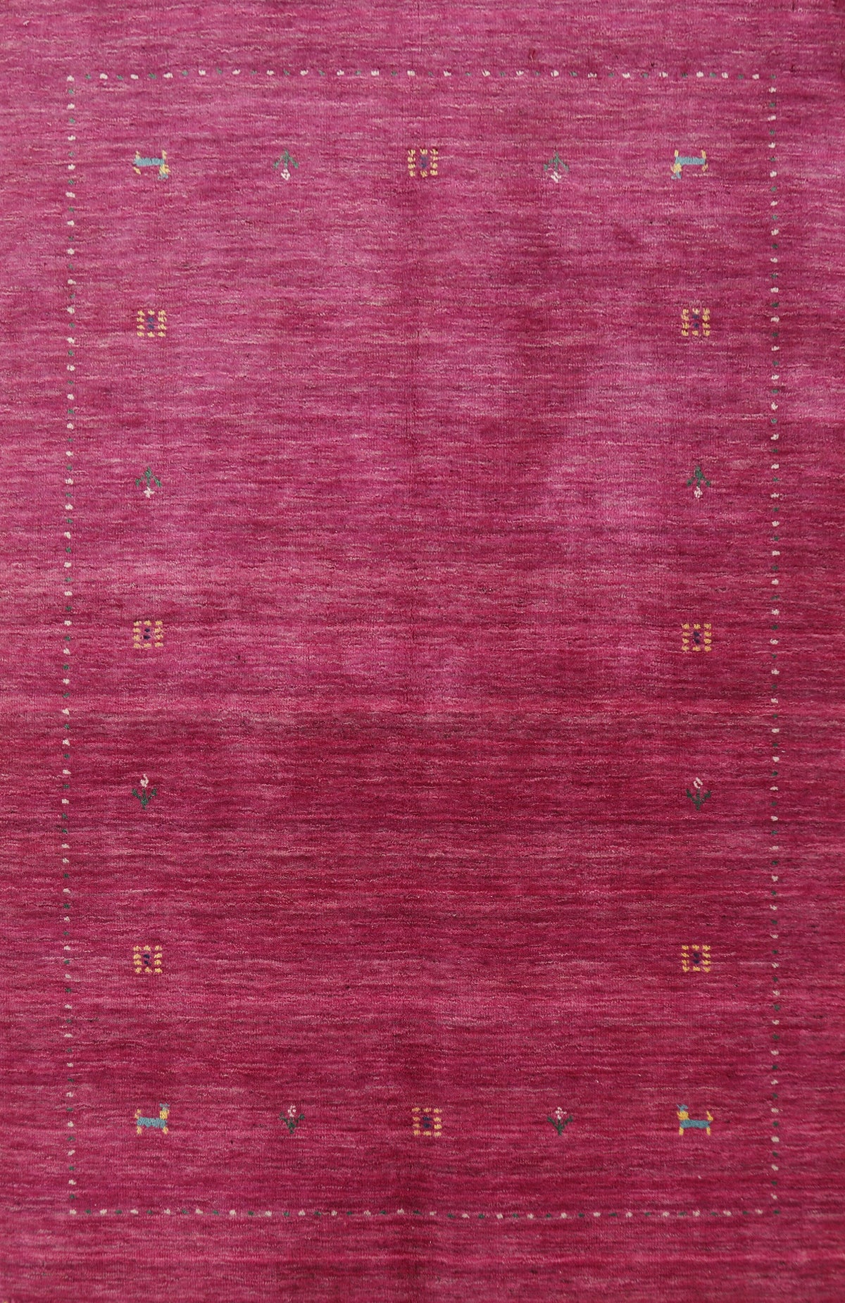 Violet Wool Tribal Gabbeh Indian Rug 4x6