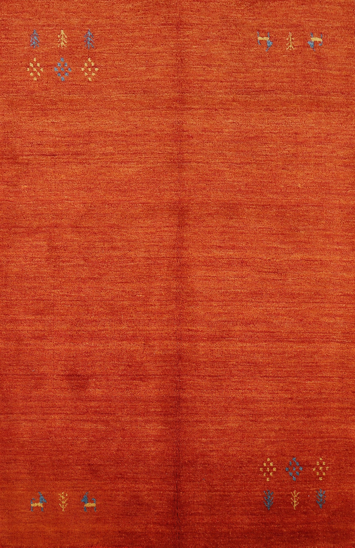 Orange Wool Tribal Gabbeh Indian Rug 4x6