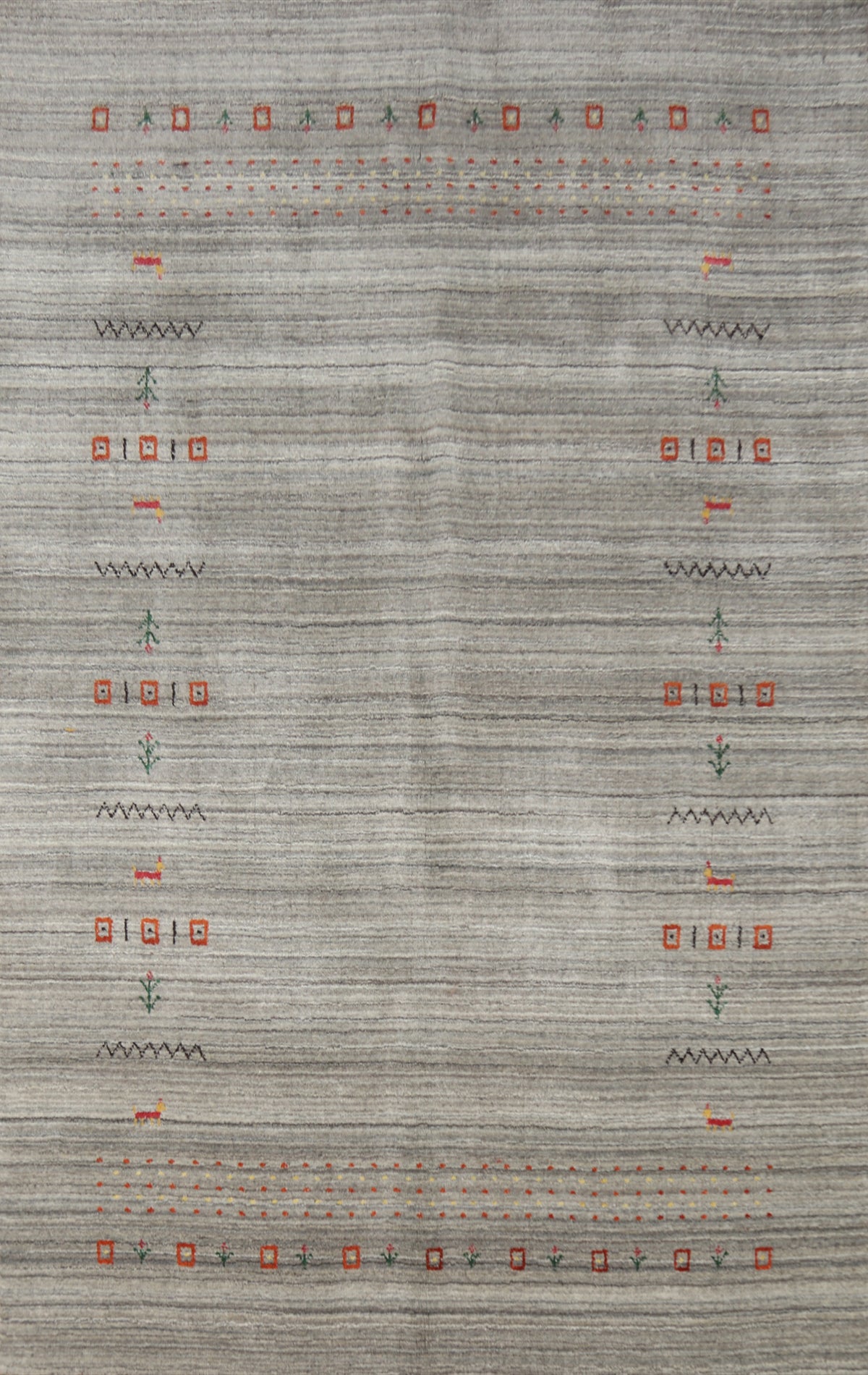 Tribal Gabbeh Indian Area Rug 5x8