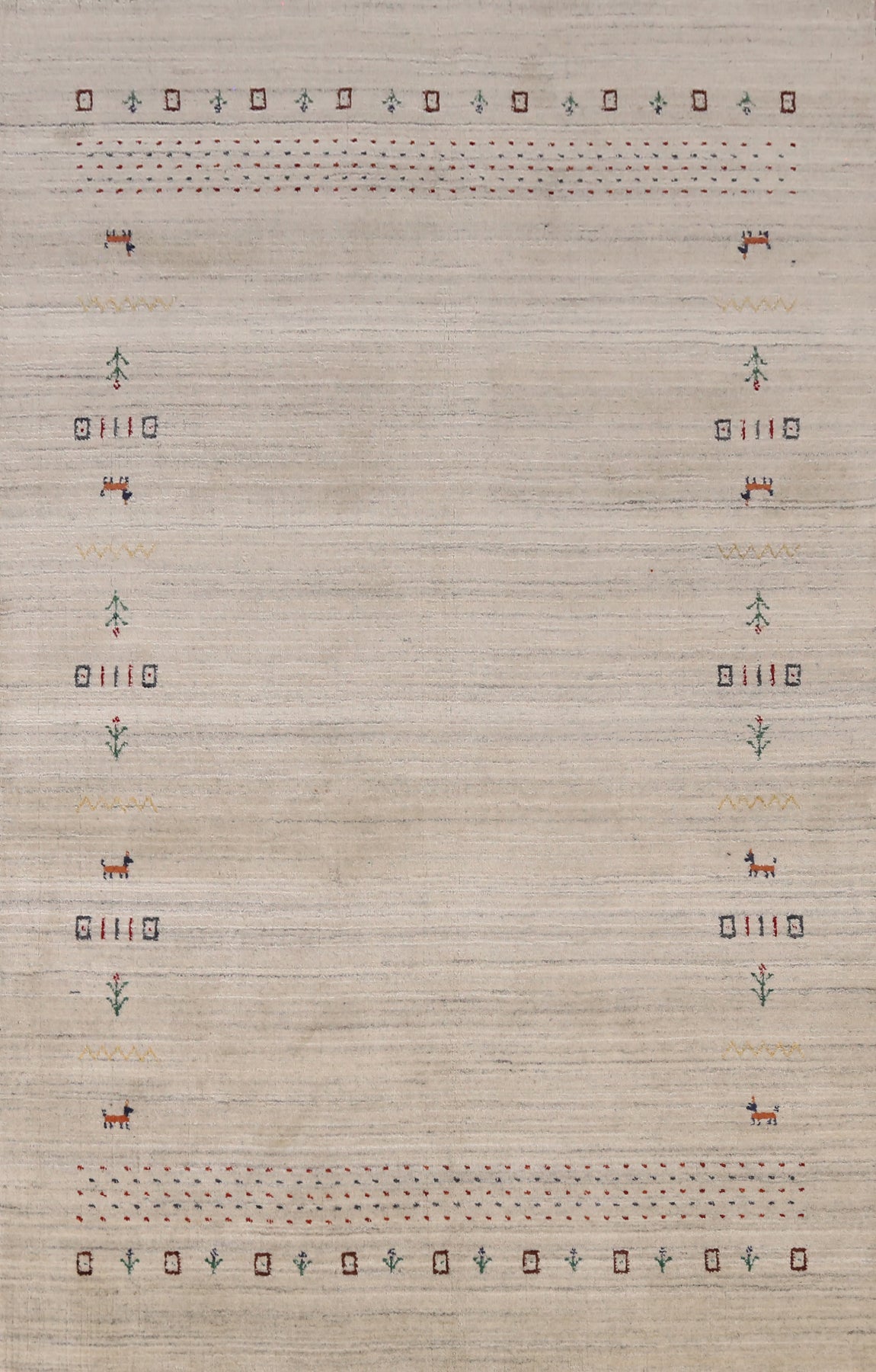 Handmade Wool Gabbeh Indian Area Rug 5x8