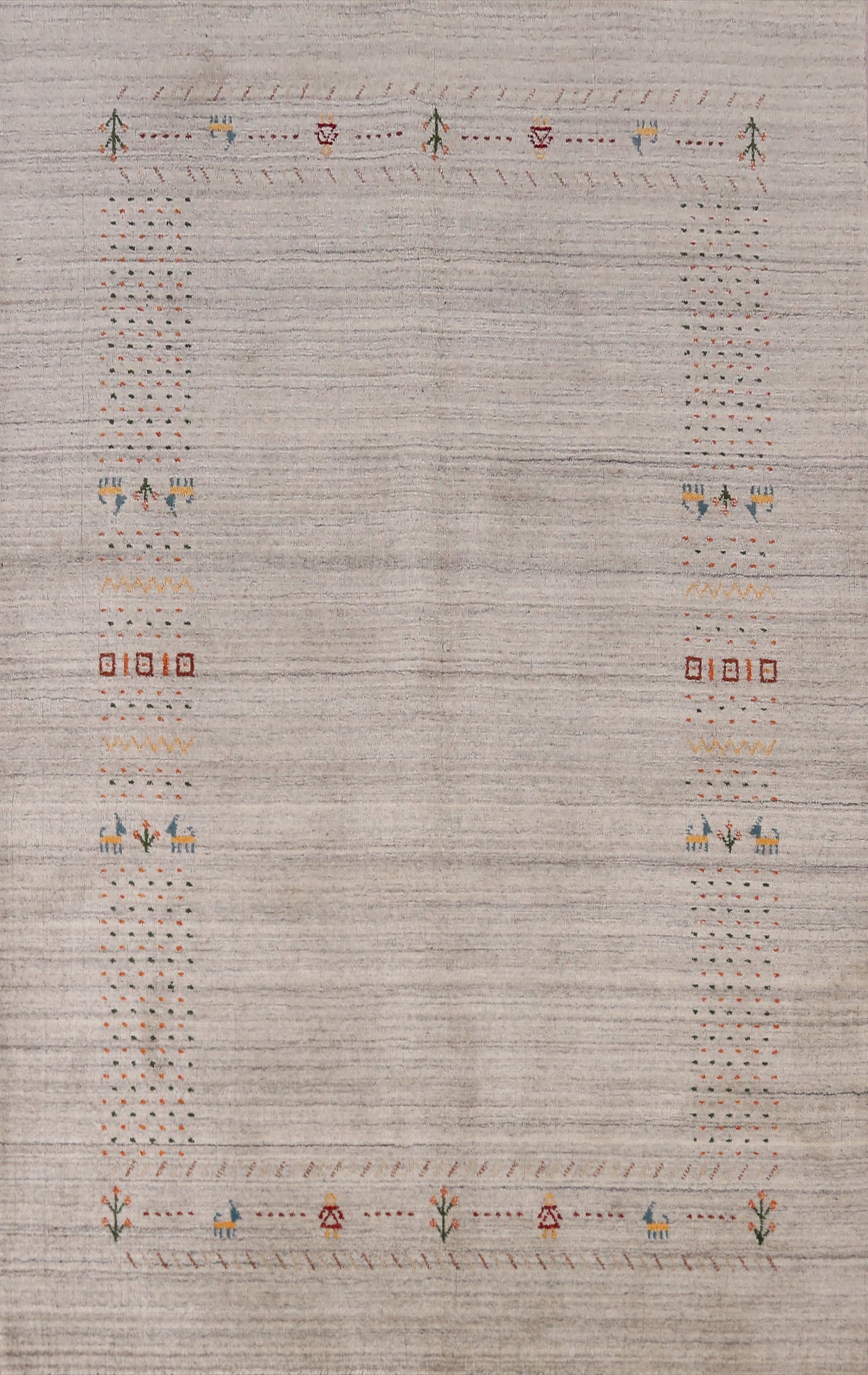 Tribal Gabbeh Indian Area Rug 5x8