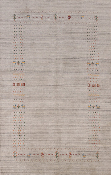 Tribal Gabbeh Indian Area Rug 5x8