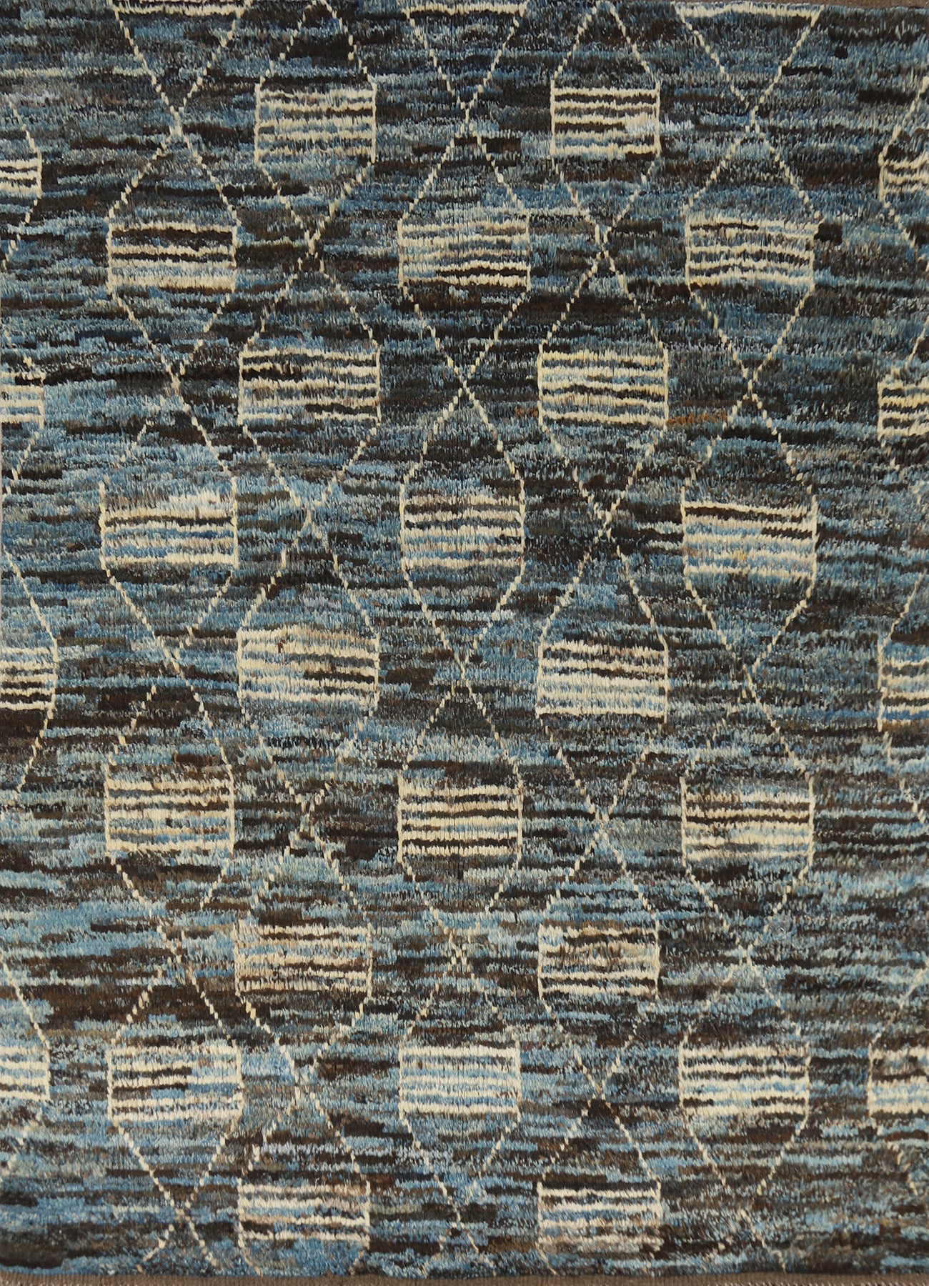 All-Over Geometric Moroccan Oriental Rug 5x7