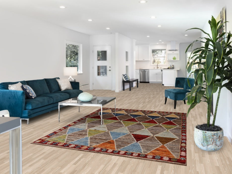 Trellis Wool Moroccan Oriental Area Rug 6x8