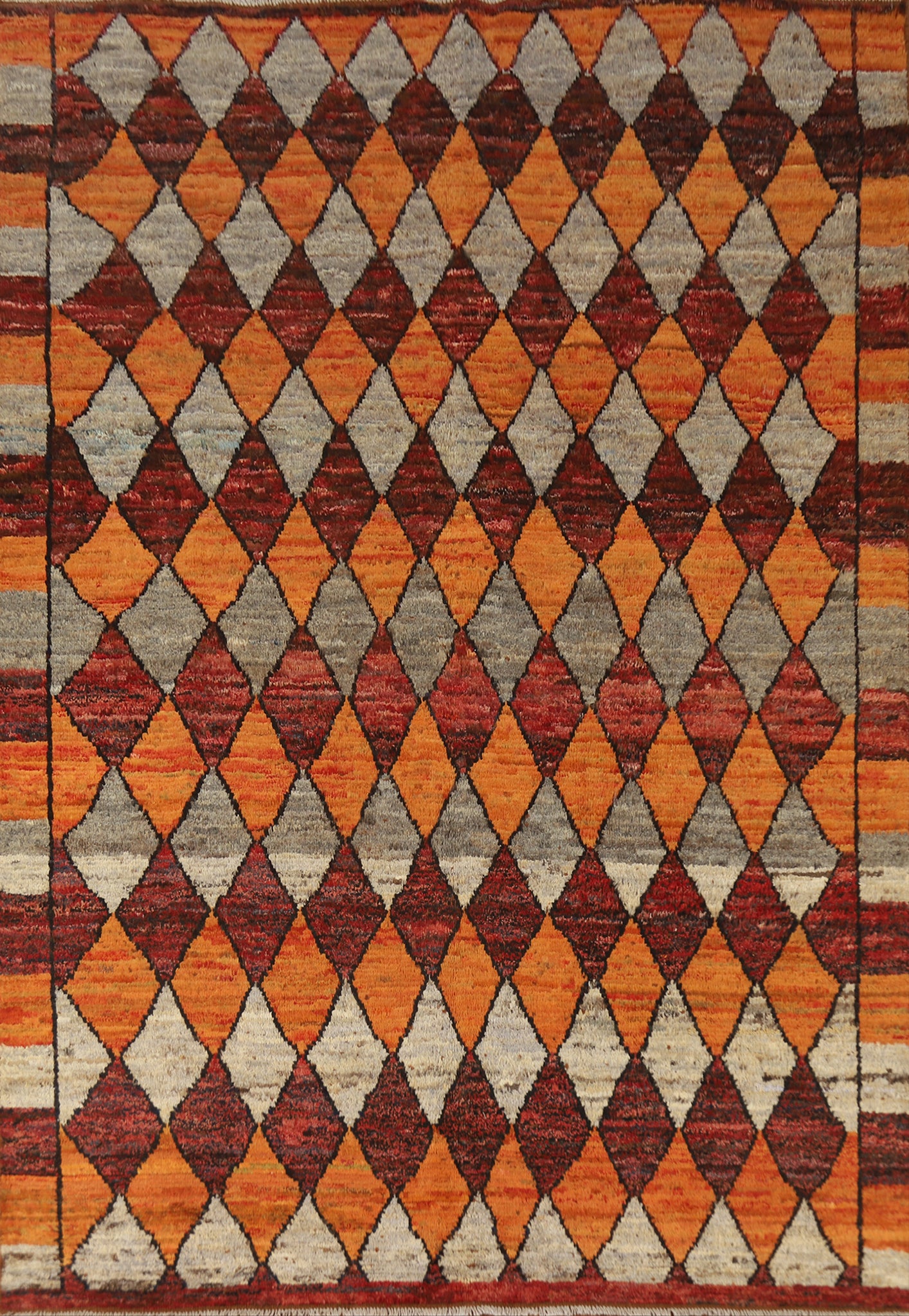 All-Over Trellis Wool Moroccan Oriental Area Rug 7x10