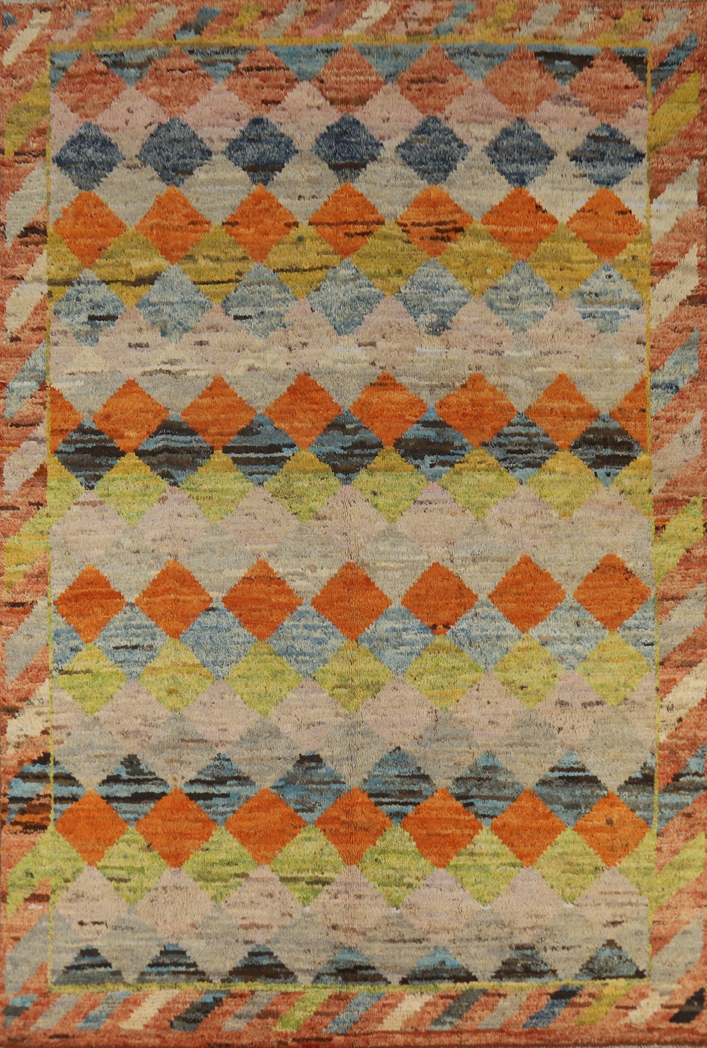 Trellis Wool Moroccan Oriental Area Rug 7x10
