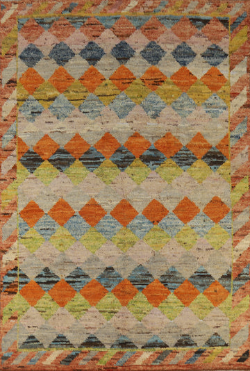 Trellis Wool Moroccan Oriental Area Rug 7x10