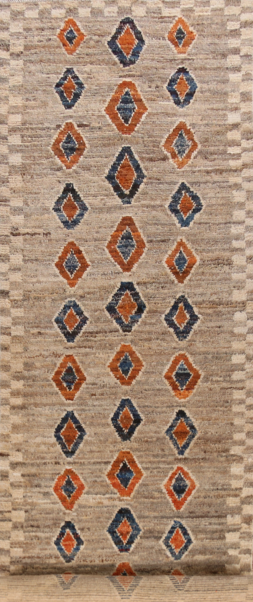 Geometric Moroccan Oriental Runner Rug 4x15