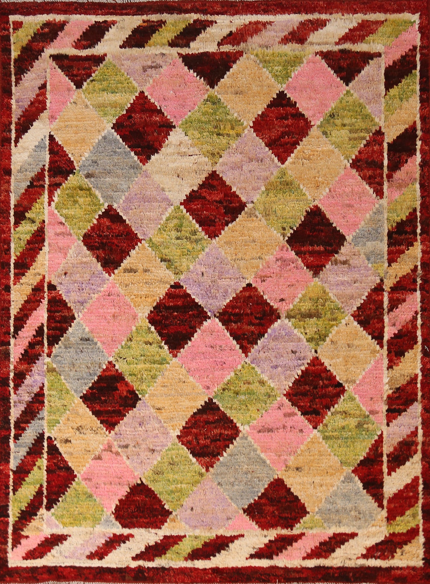Trellis Wool Geometric Moroccan Oriental Rug 5x7