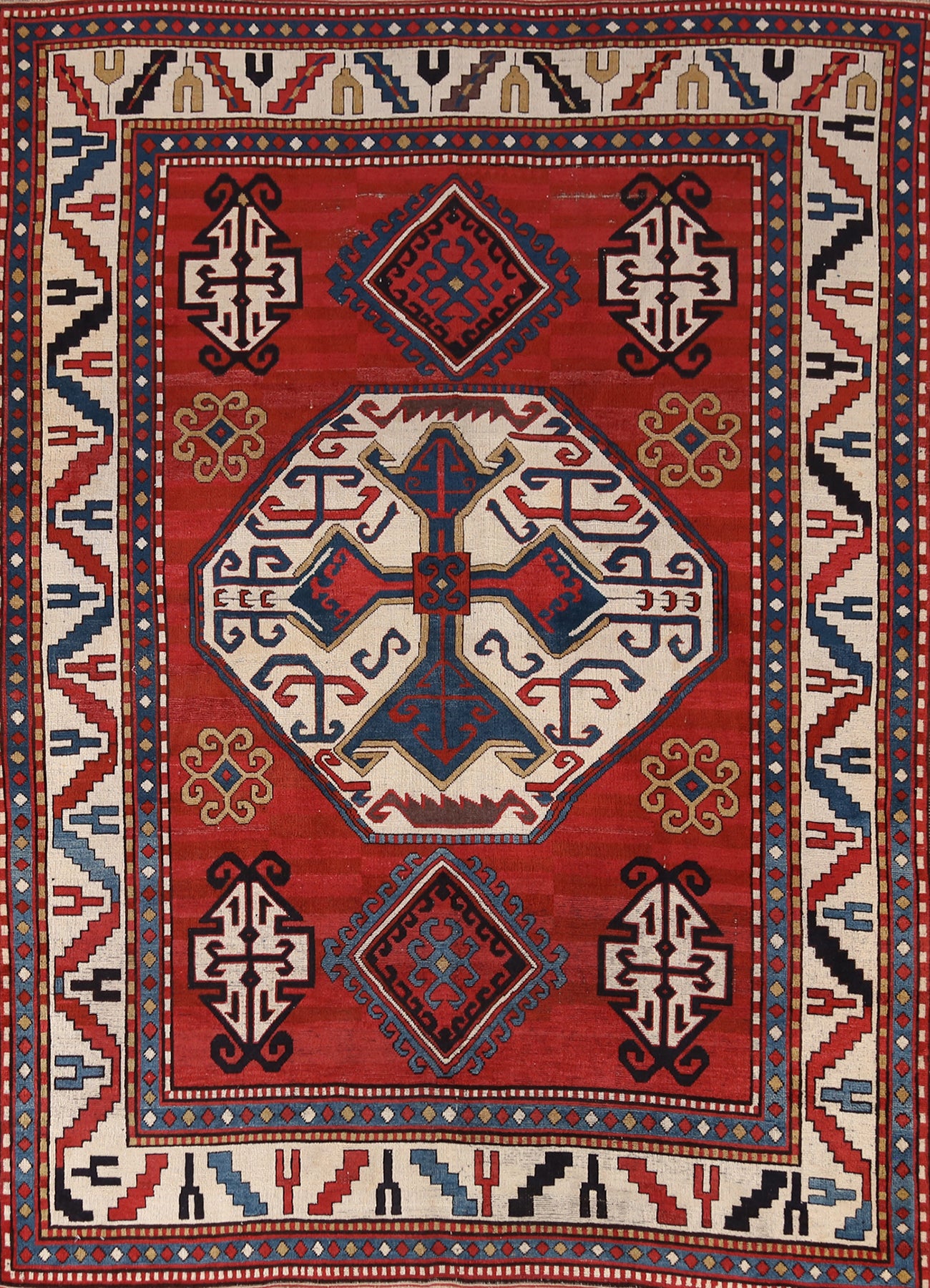 Vegetable Dye Anatolian Turkish Area Rug 6x8