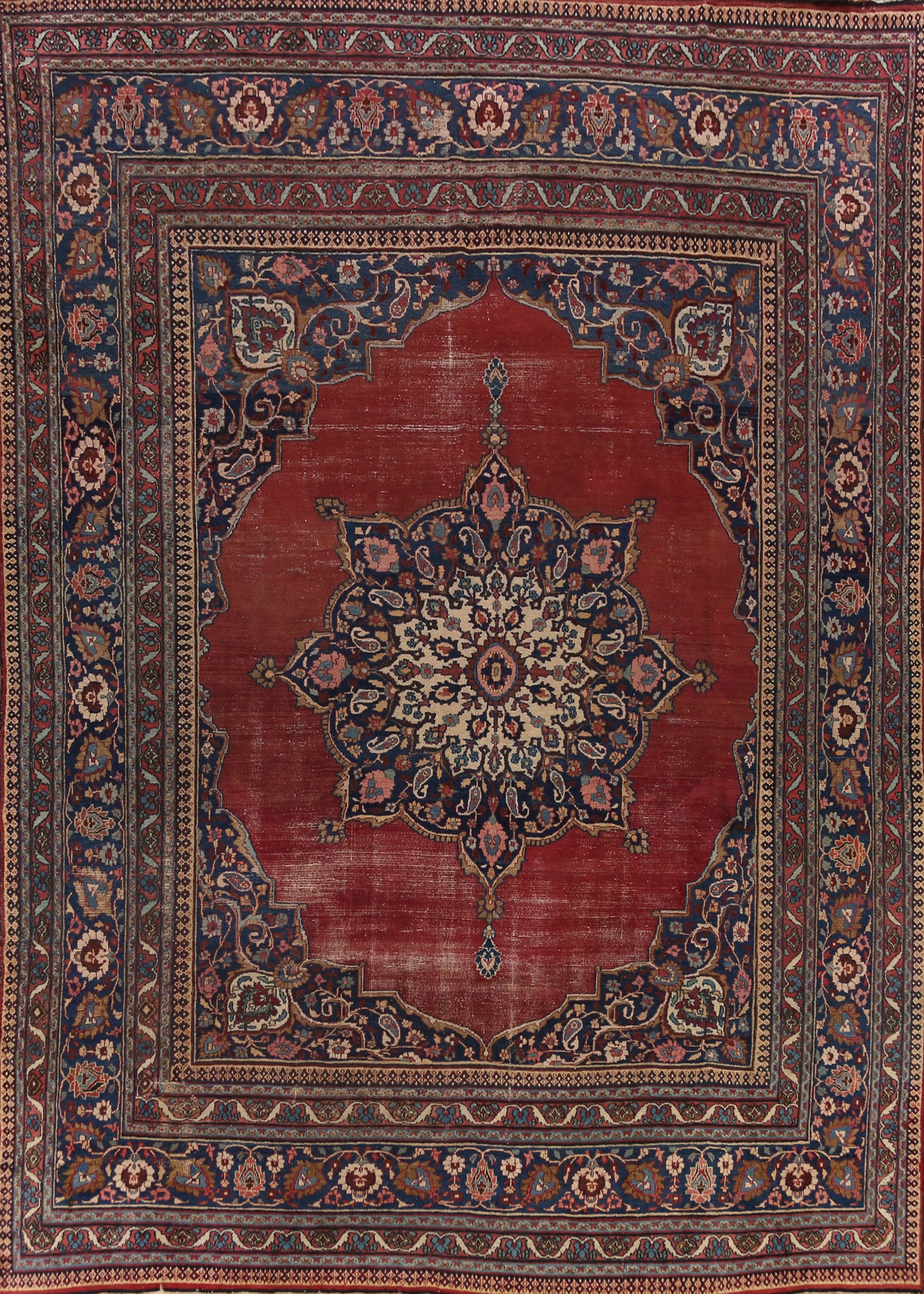 Pre-1900 Vegetable Dye Dorokhsh Persian Large Rug 11x14