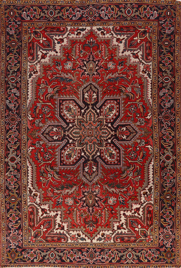 Vintage Wool Heriz Persian Area Rug 8x11
