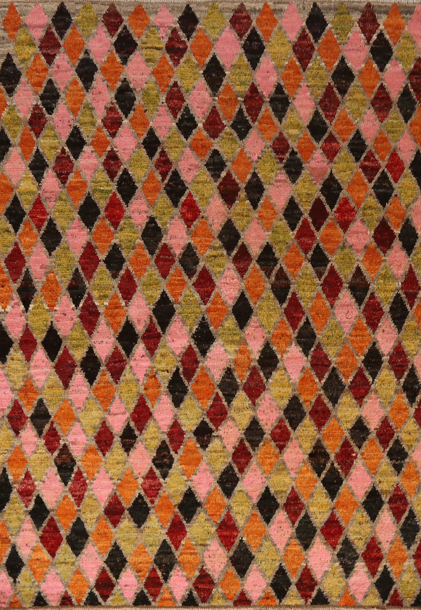 All-Over Trellis Wool Moroccan Oriental Area Rug 6x8