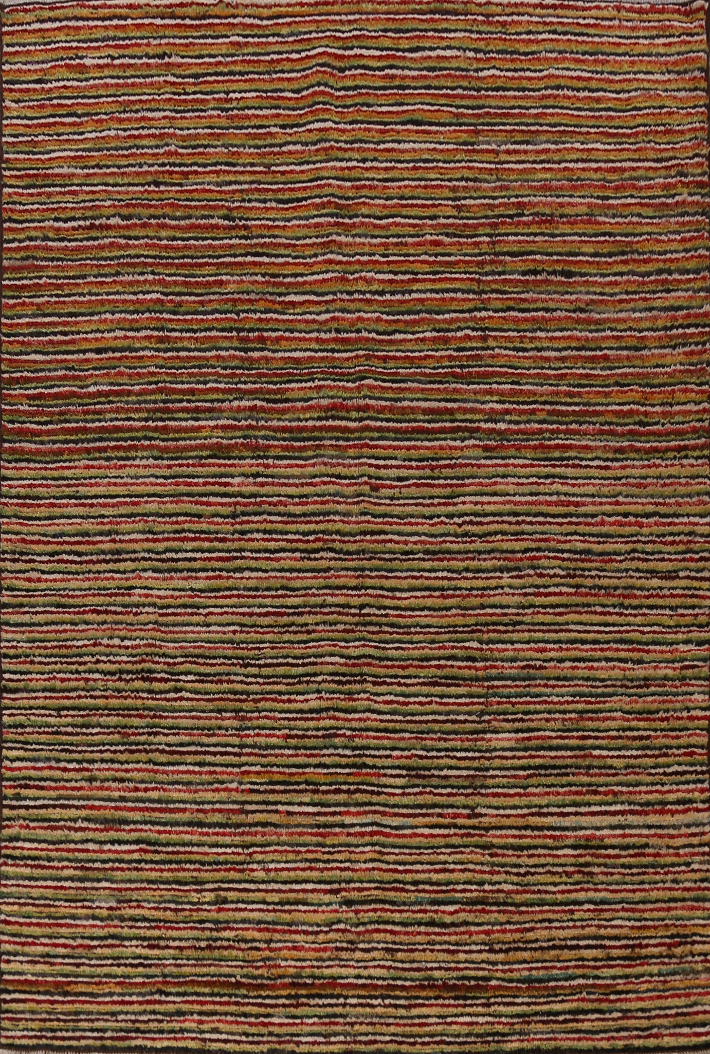 All-Over Striped Moroccan Oriental Area Rug 7x10