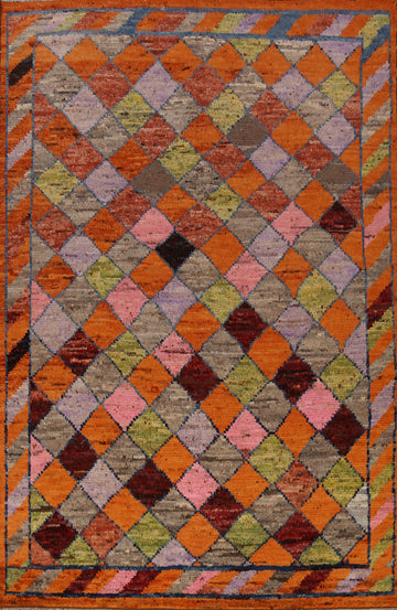 Trellis Wool Geometric Moroccan Oriental Area Rug 7x10