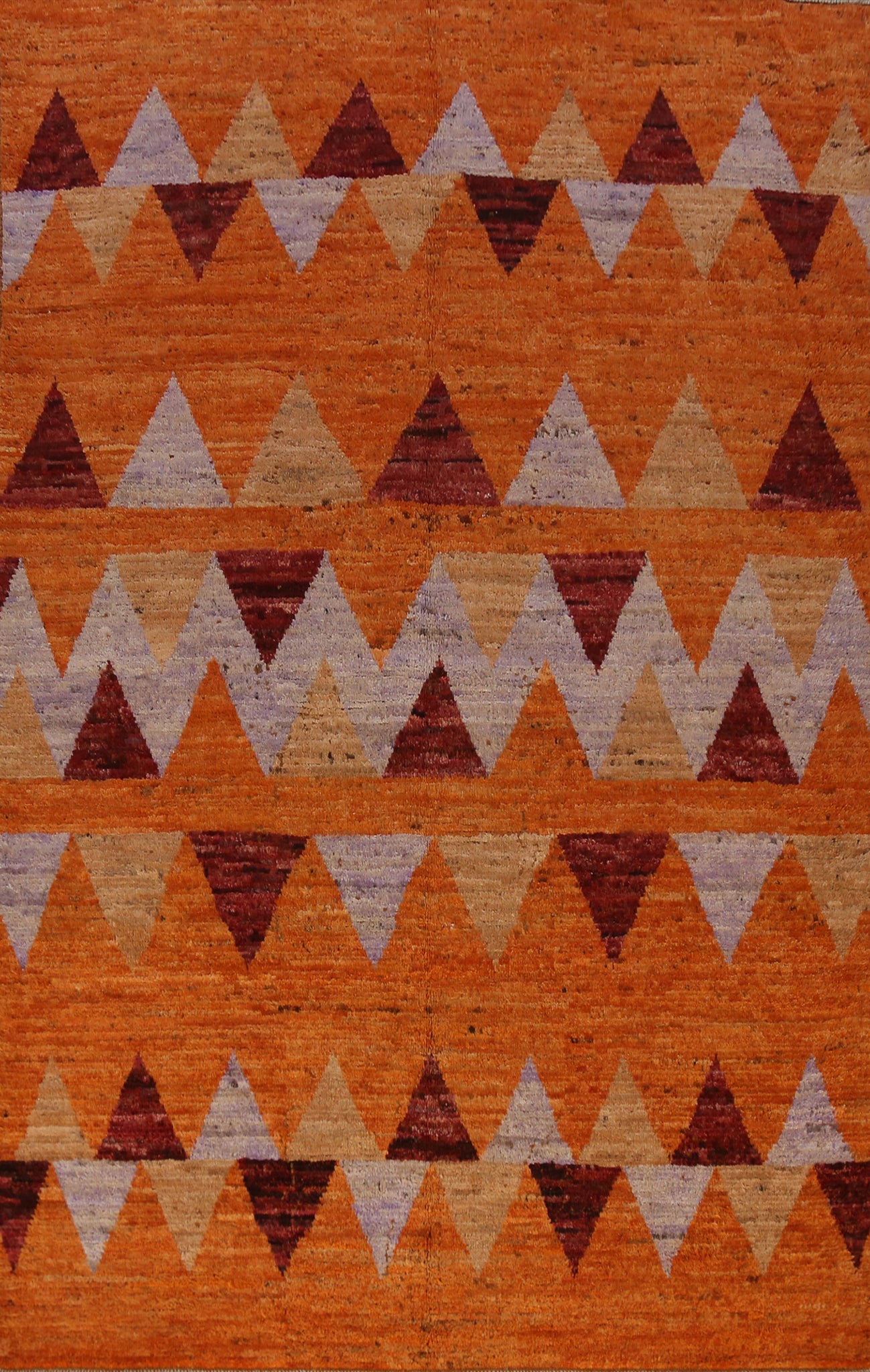 Orange Geometric Moroccan Oriental Area Rug 6x10