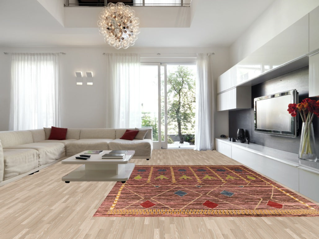 Geometric Moroccan Oriental Large Rug 10x14