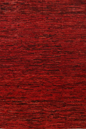 Red Wool Handmade Moroccan Oriental Area Rug 7x10