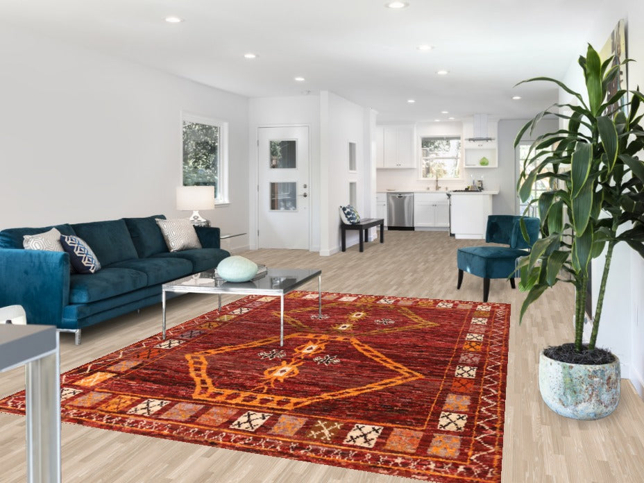 Geometric Moroccan Oriental Area Rug 7x10
