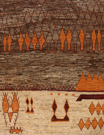 Brown Geometric Moroccan Oriental Area Rug 8x10
