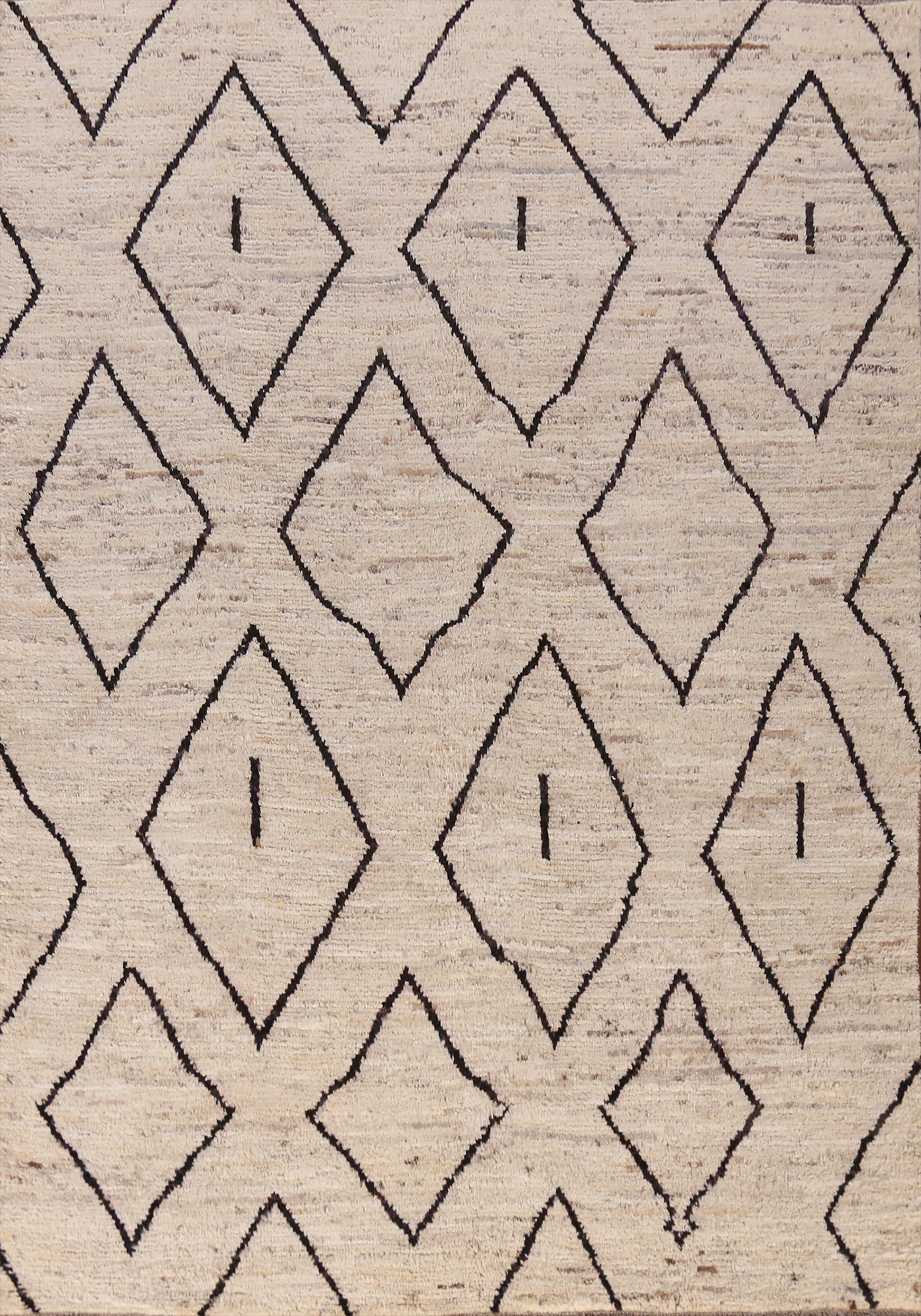 Trellis Wool Geometric Moroccan Oriental Area Rug 7x9