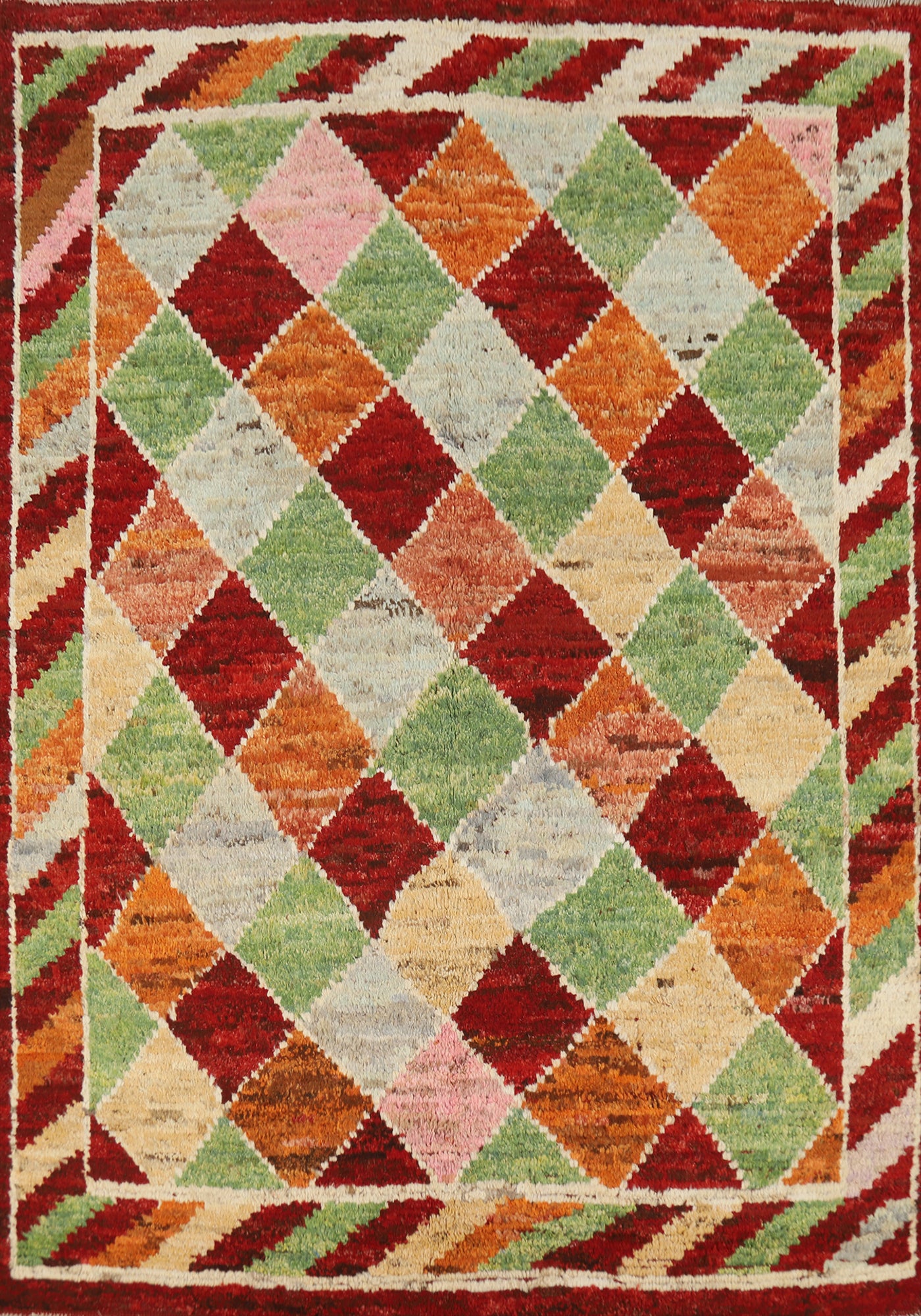 Trellis Wool Geometric Moroccan Oriental Rug 5x6