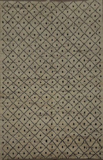 All-Over Trellis Moroccan Oriental Area Rug 7x10