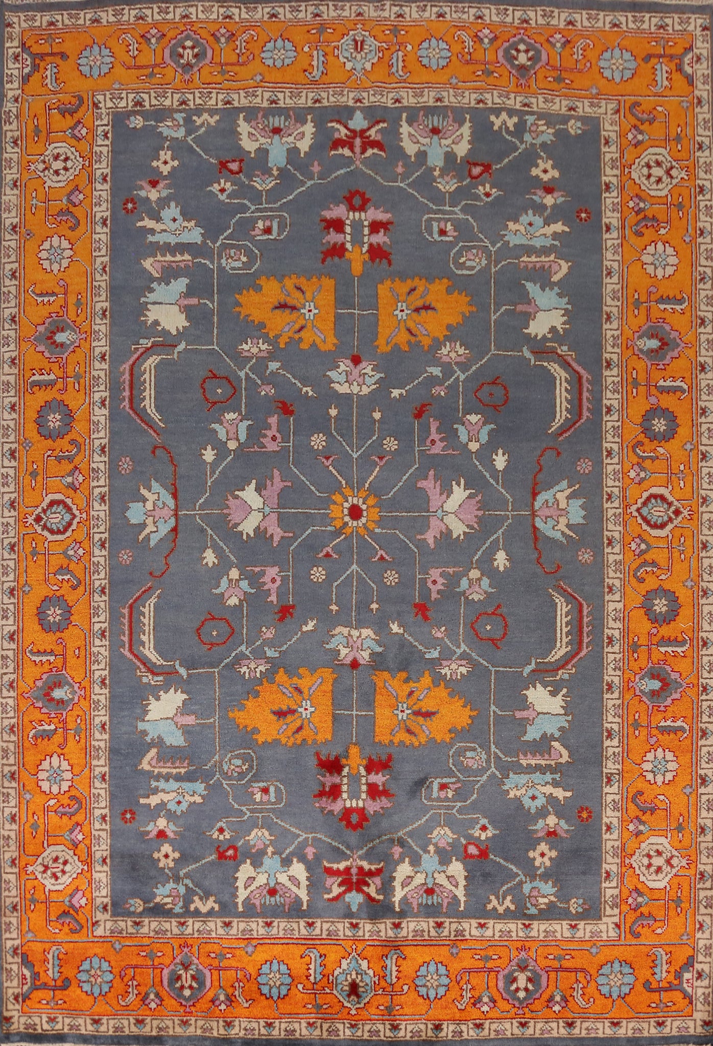 Handmade Blue Heriz Serapi Indian Area Rug 9x12