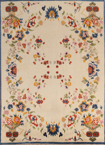 Handmade Floral Heriz Serapi Indian Area Rug 8x10