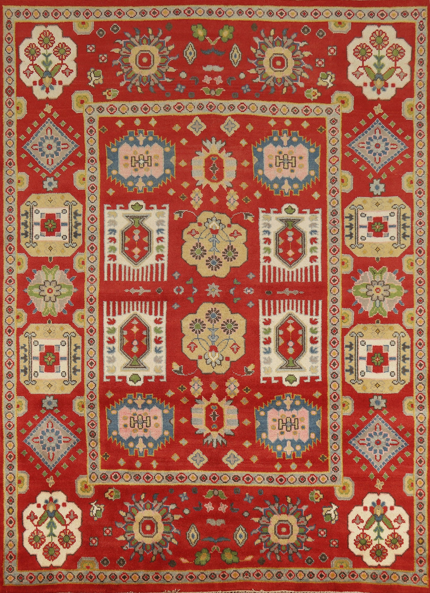 Red Geometric Heriz Serapi Indian Area Rug 8x10