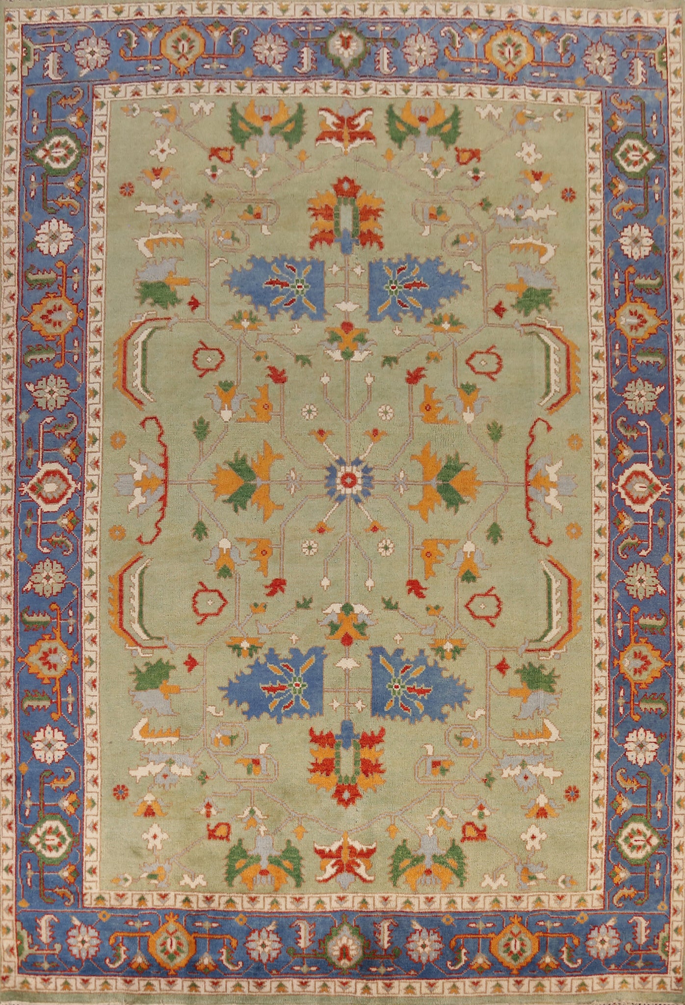 Green Handmade Heriz Serapi Indian Area Rug 9x12