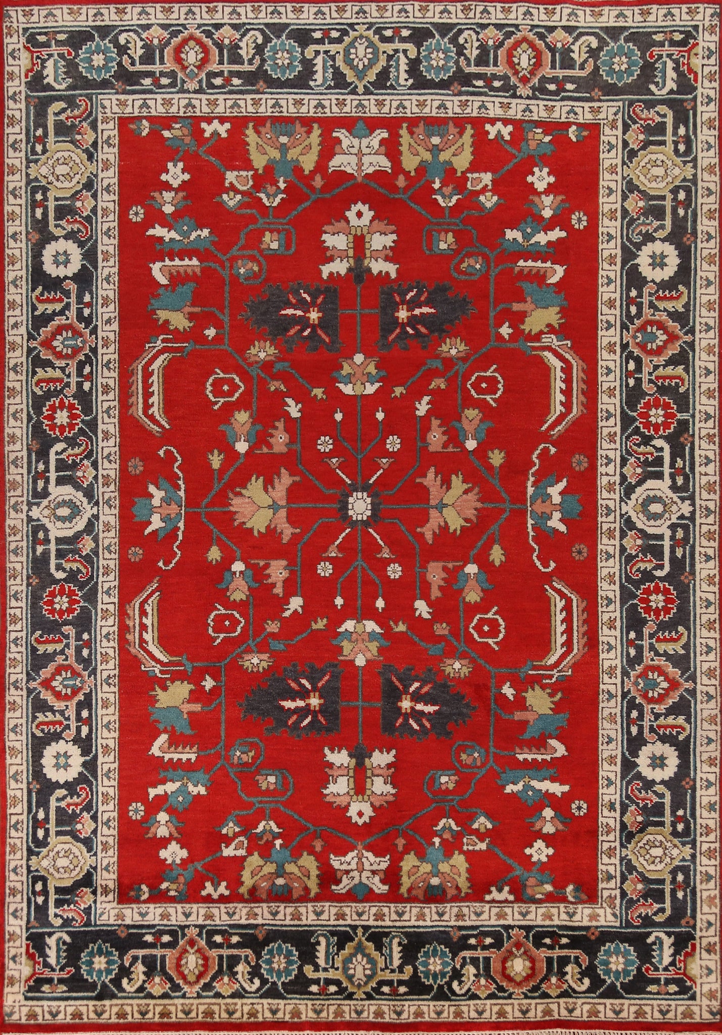 Red Handmade Heriz Serapi Indian Area Rug 9x12