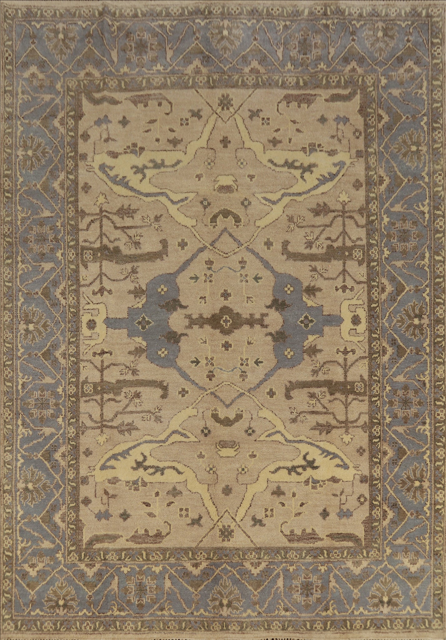 Camel Tone Wool Oushak Indian Area Rug 8x10