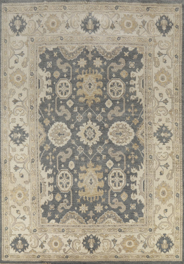 Slate Wool Handmade Oushak Indian Area Rug 8x10