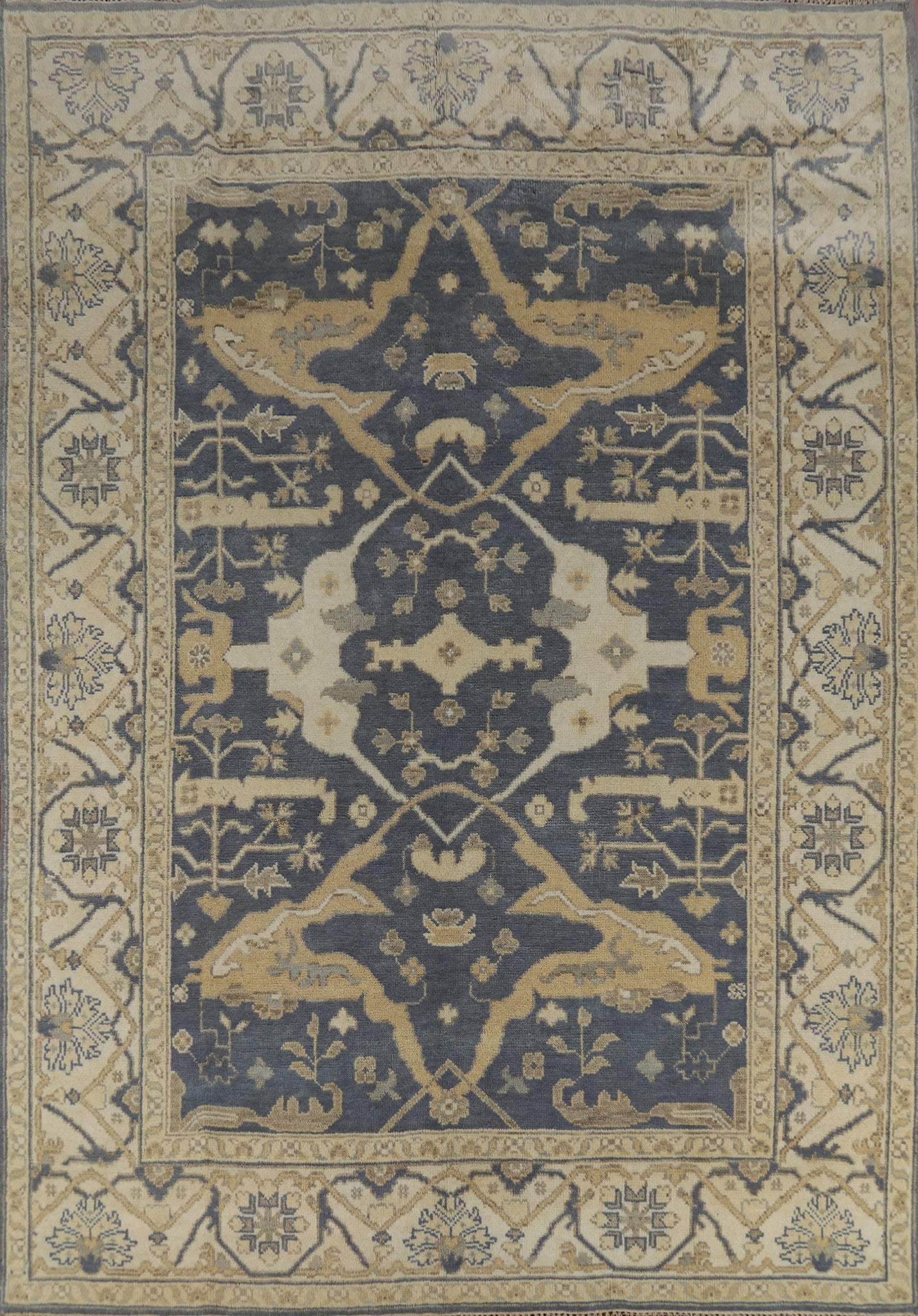 Blue Handmade Oushak Indian Area Rug 8x10