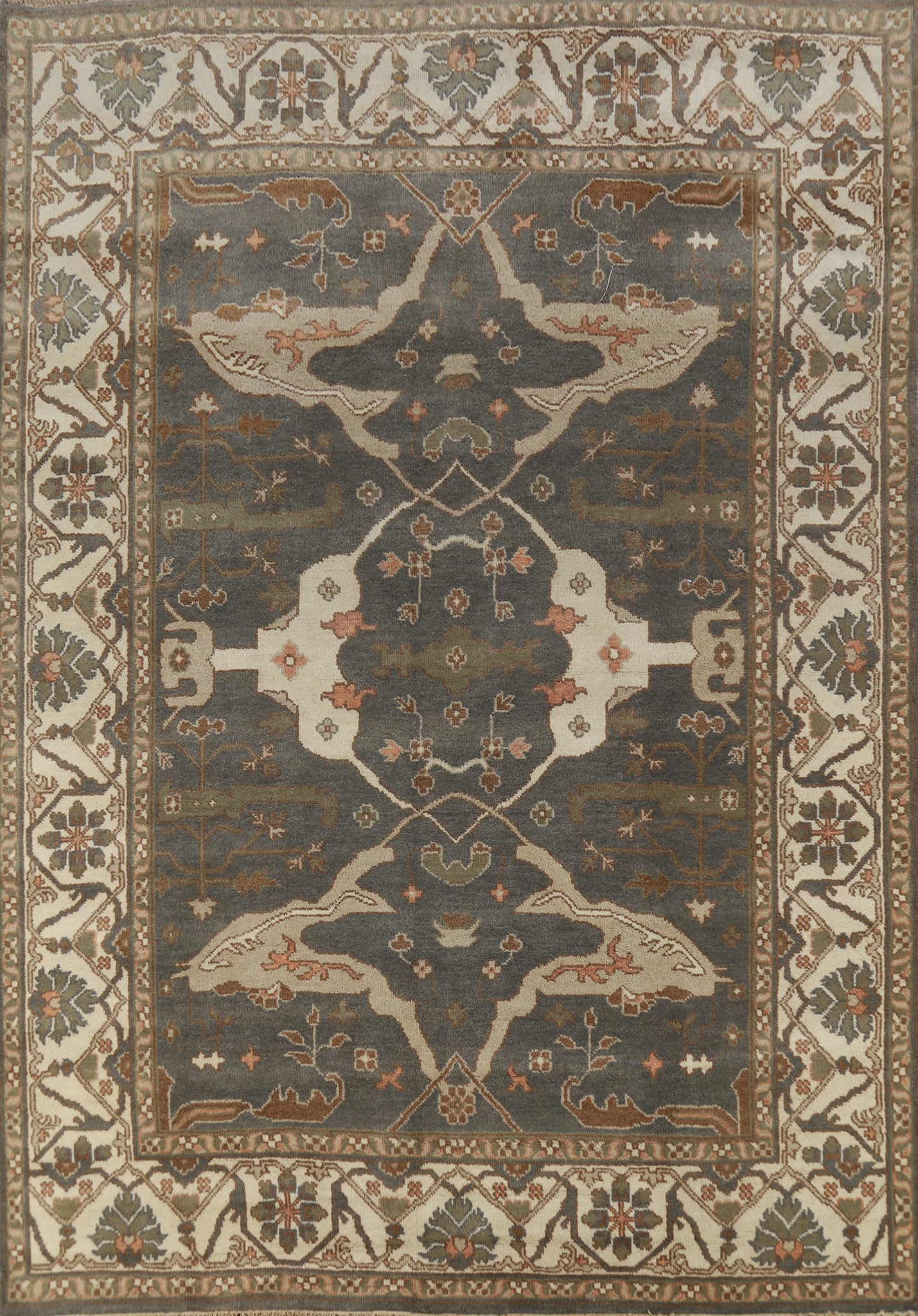 Gray Wool Handmade Oushak Indian Area Rug 8x10