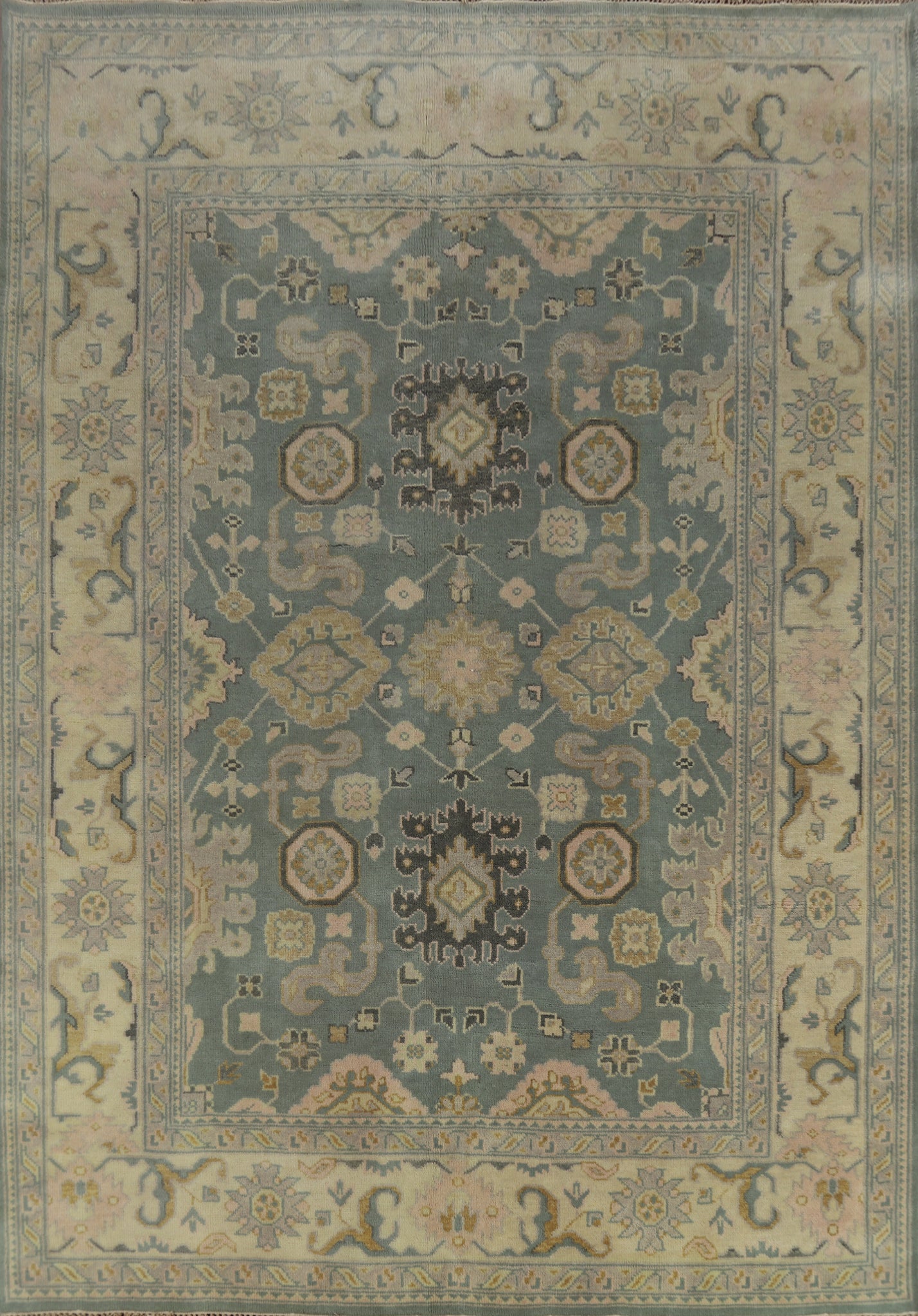 Blue Handmade Oushak Indian Area Rug 8x10