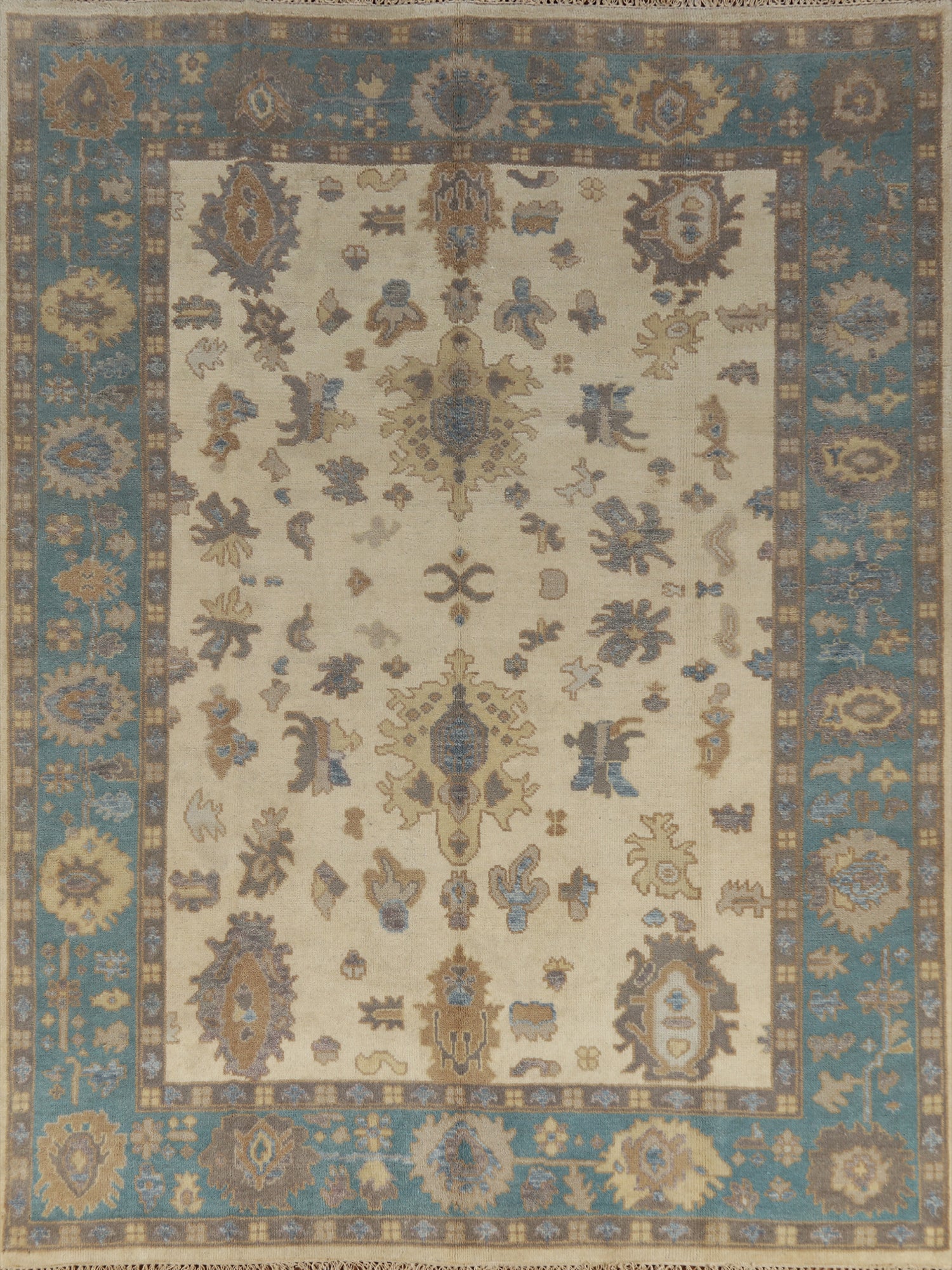 Handmade Floral Oushak Indian Area Rug 8x10