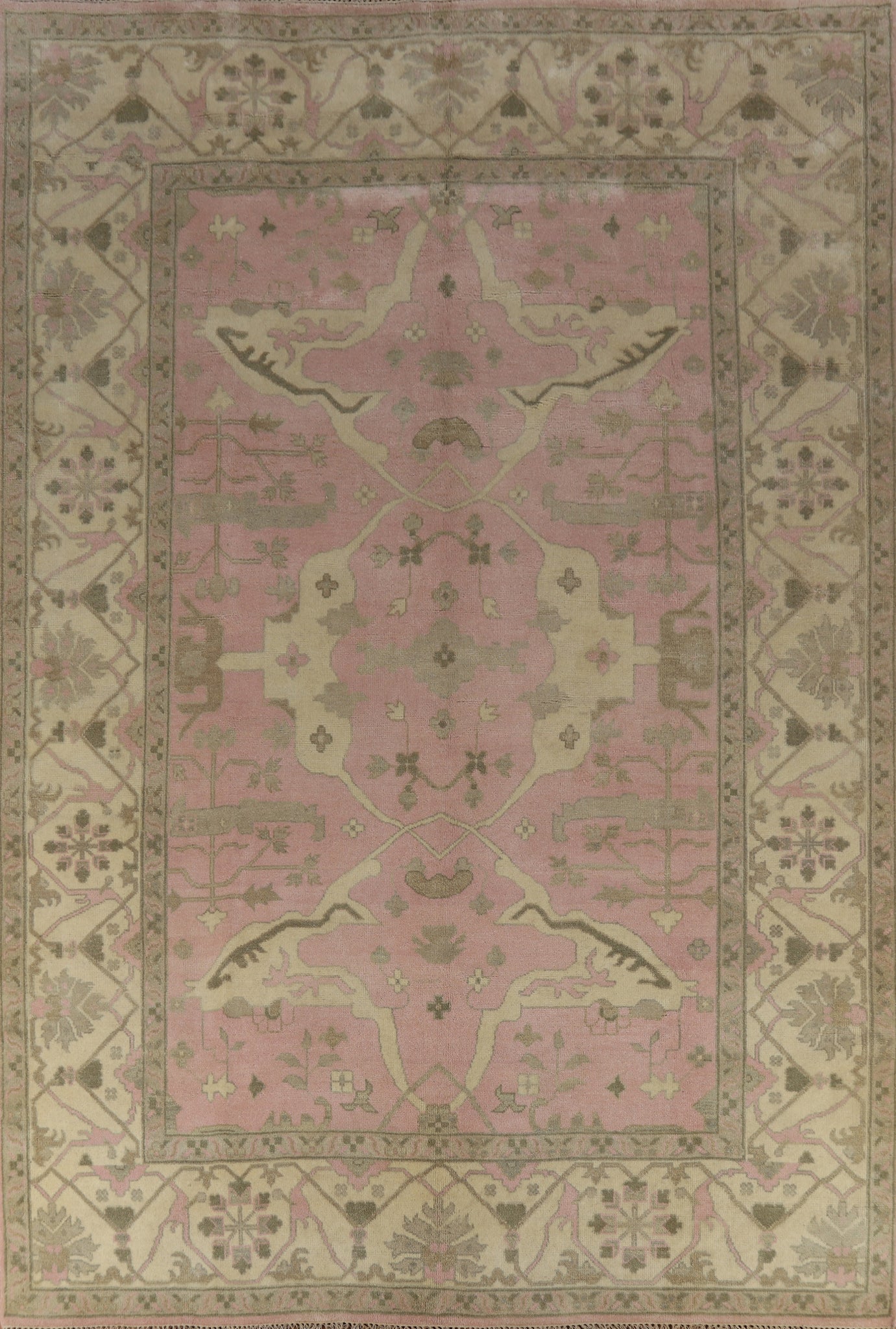 Handmade Pink Oushak Indian Area Rug 10x13