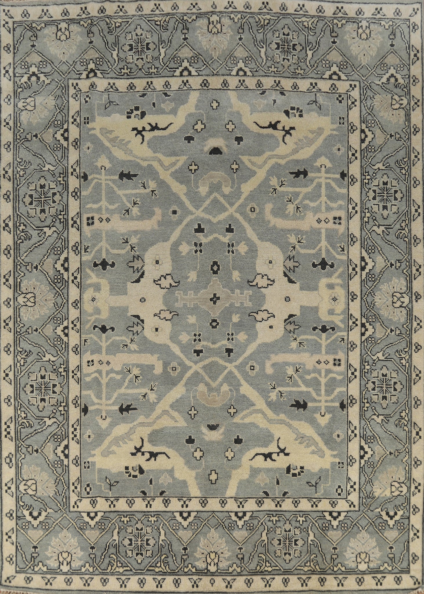 Blue Handmade Oushak Indian Area Rug 8x10