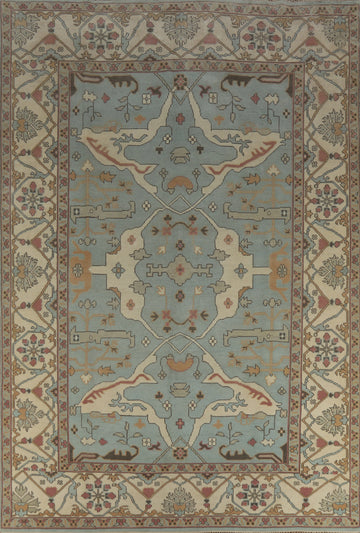 Light Blue Oushak Indian Area Rug 9x12