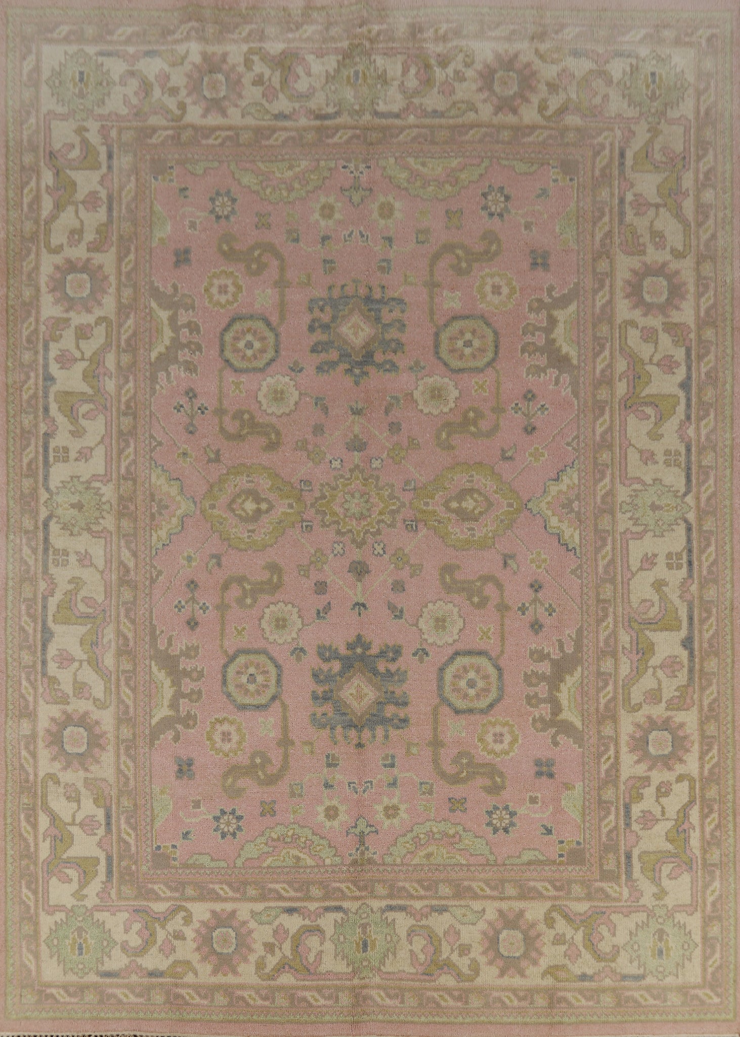 Handmade Pink Oushak Indian Area Rug 8x10