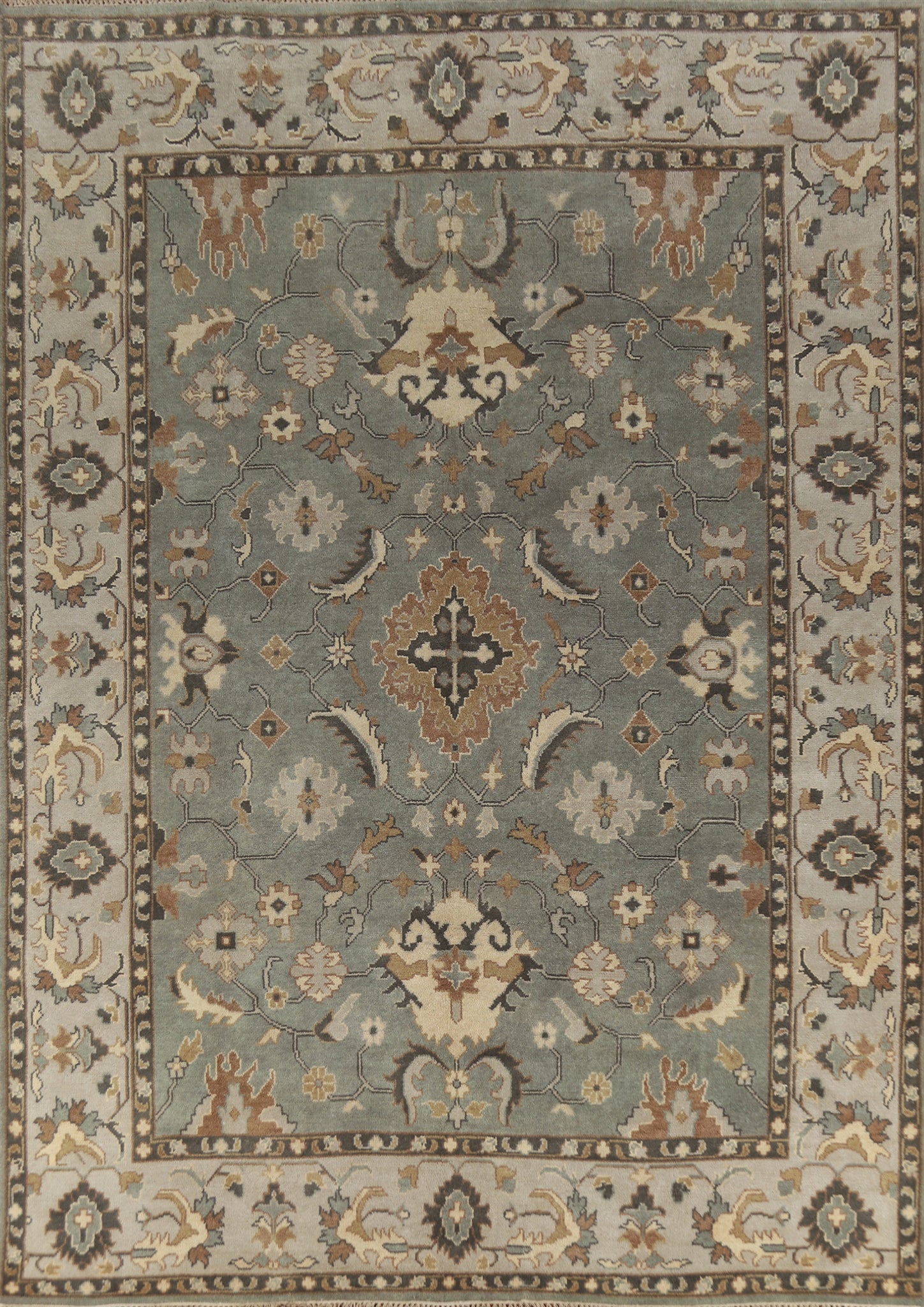 Handmade Floral Oushak Indian Area Rug 9x12