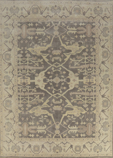 Gray Wool Oushak Indian Area Rug 8x10