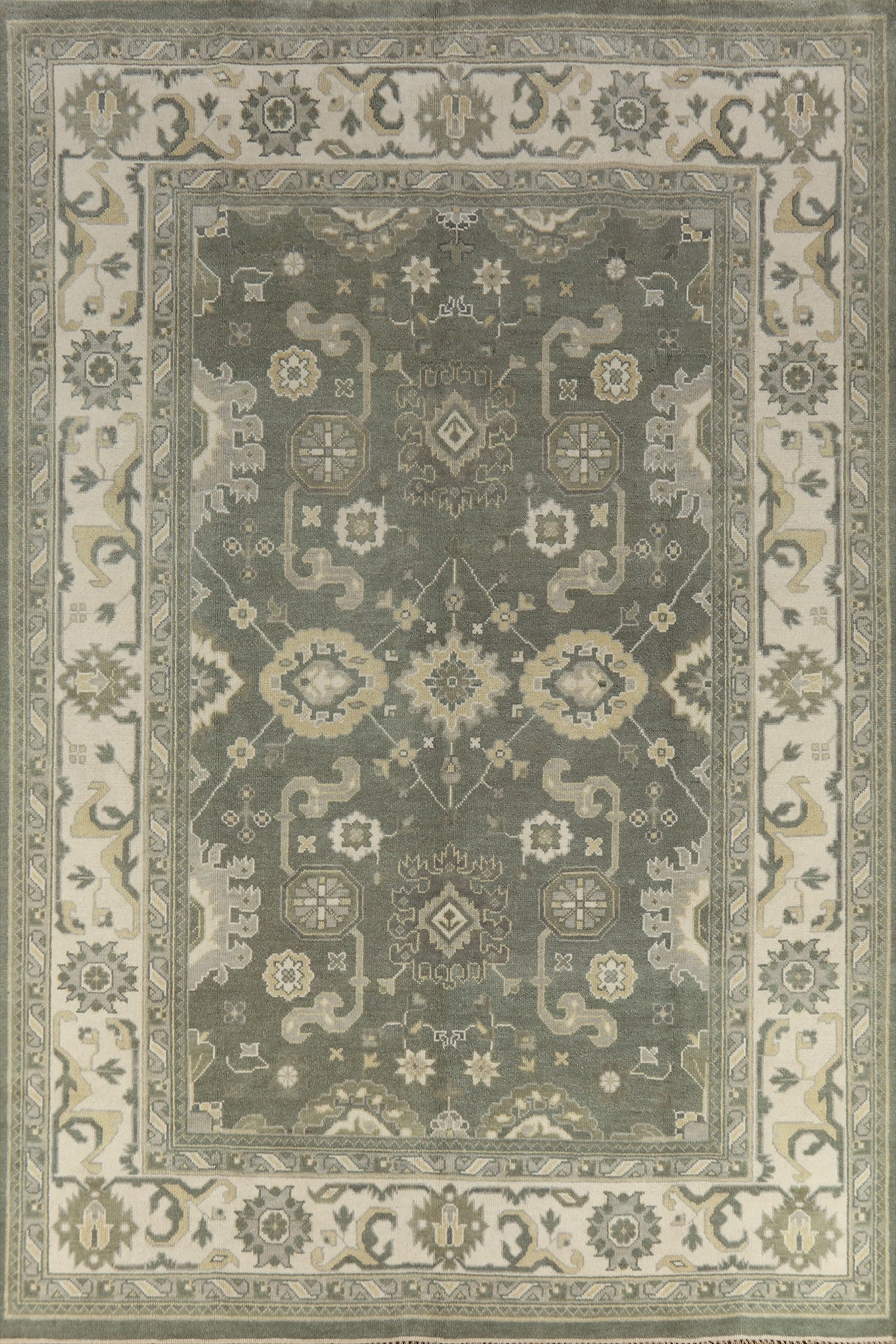 Green Handmade Oushak Indian Area Rug 9x12