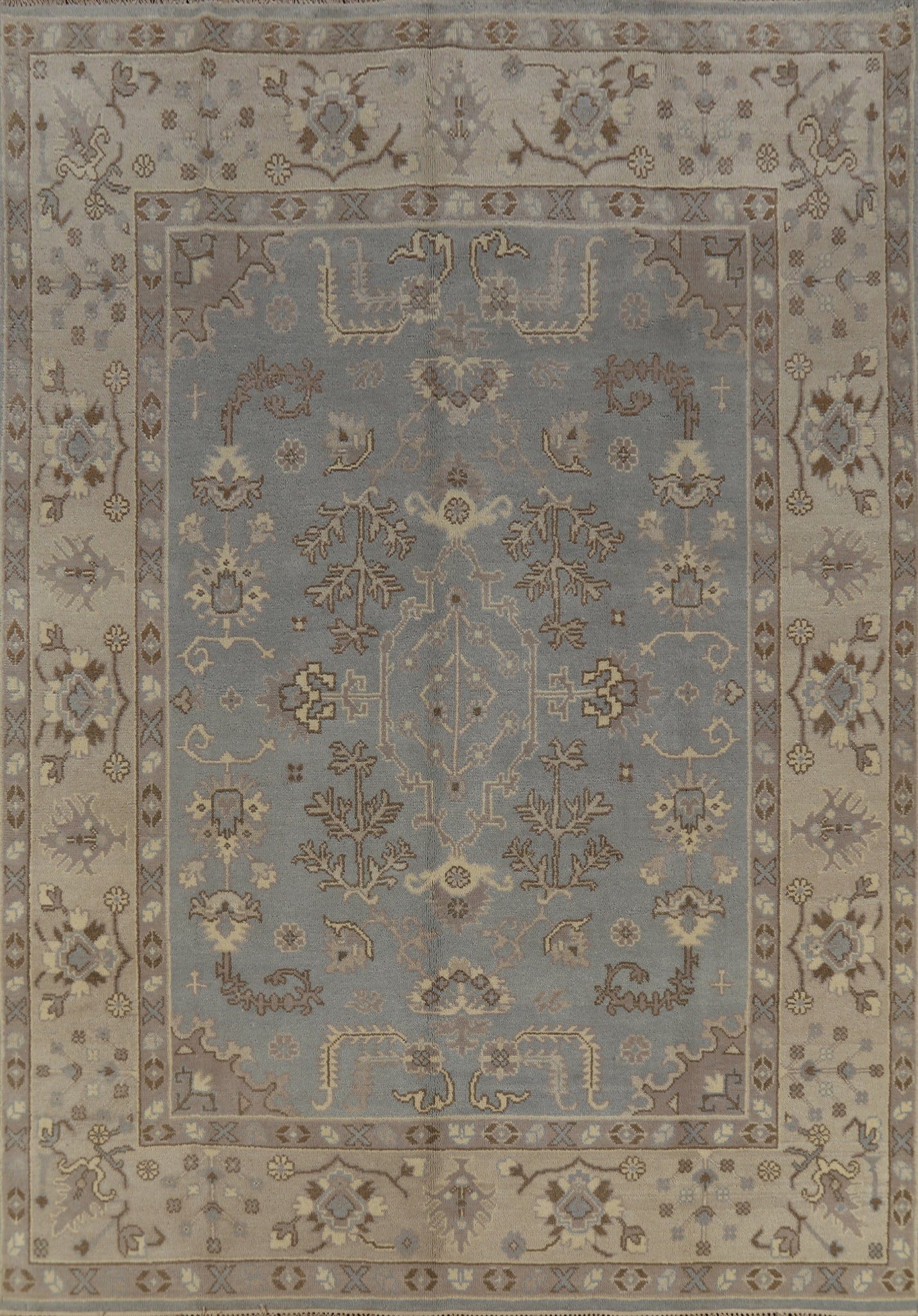 Light Blue Oushak Indian Area Rug 8x10