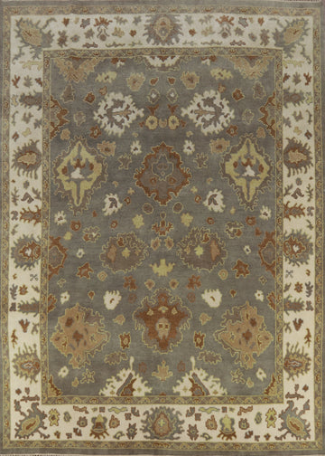 Handmade Gray Oushak Indian Area Rug 8x10