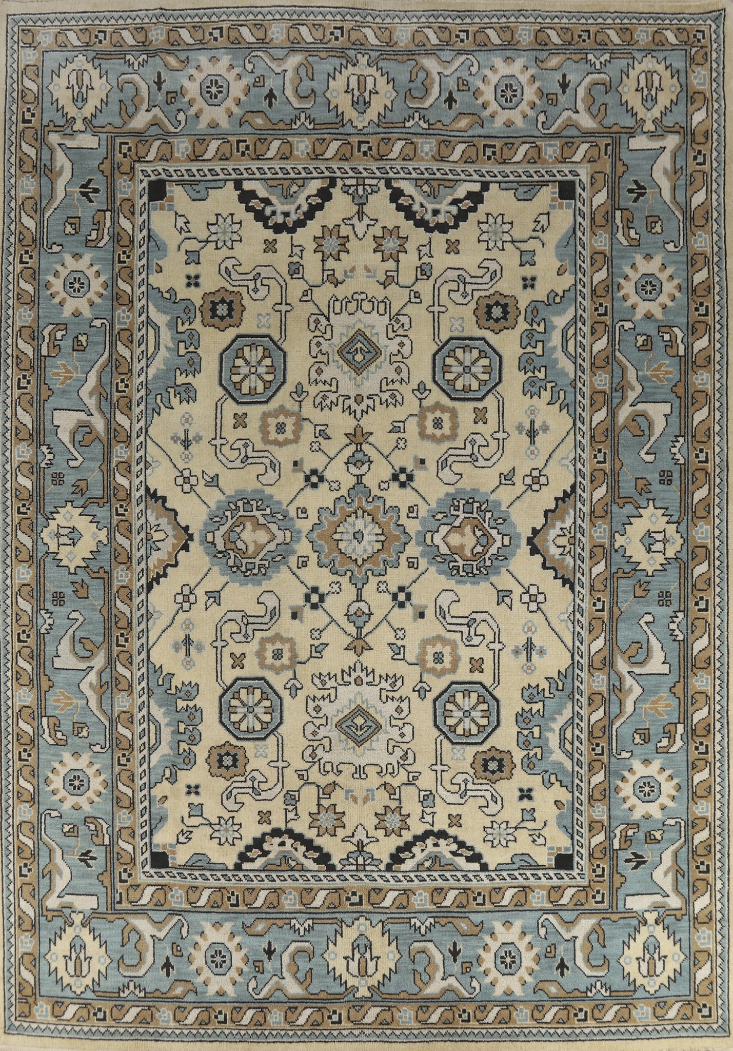 Handmade Wool Oushak Indian Area Rug 9x12